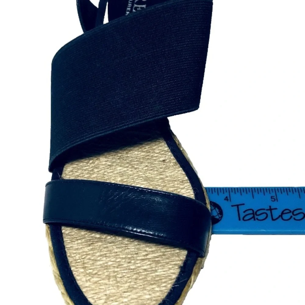 Lauren Ralph Lauren Navy Blue Espadrille Slingback Sandals New without Tag/Box